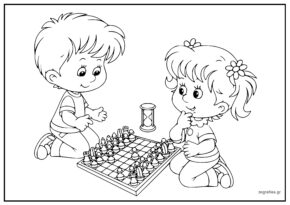 παιδιά παίζουν σκάκι